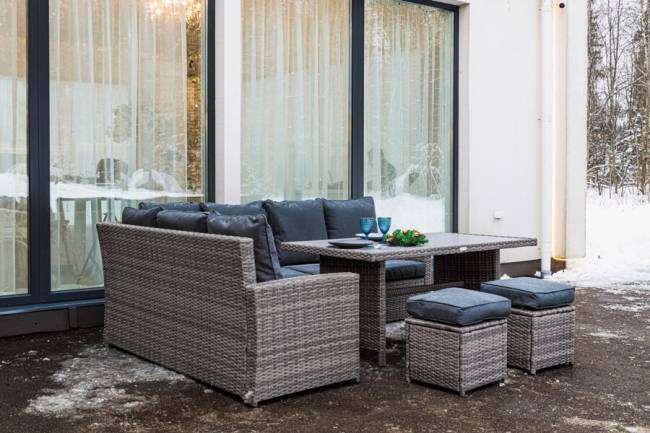 ZORRO серый комплект мебели из искусственного ротанга