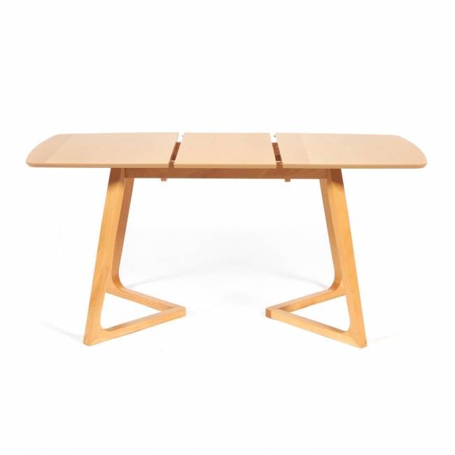 Стол раскладной VAKU (Ваку) основание бук, столешница мдф, 80x120+40x75см, Натуральный Натуральный основание бук, столешница мдф