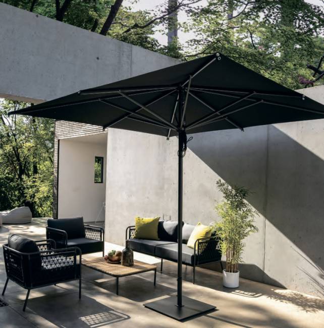 Зонт профессиональный 3х3 м Napoli Standard антрацит, черный 3000х3000 мм Зонт профессиональный 3х3 м Napoli Standard антрацит, черный 3000х3000 мм