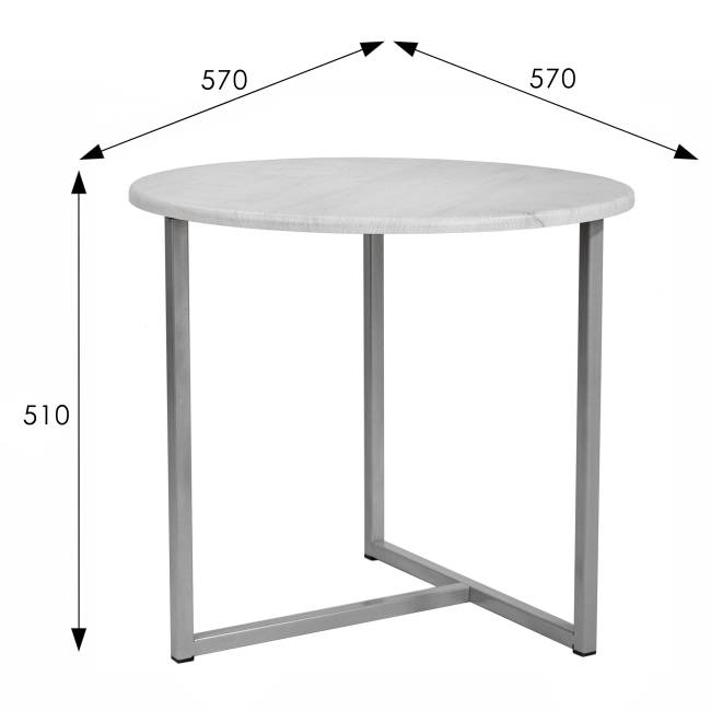 Стол журнальный BeautyStyle 27 дуб дымчатый/металлик Стол журнальный BeautyStyle 27 дуб дымчатый/металлик