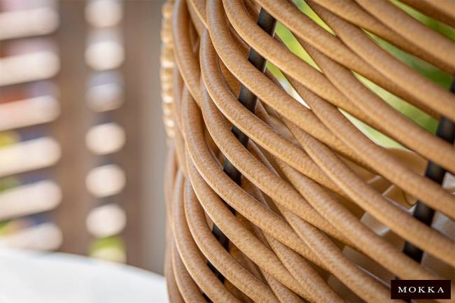 MOKKA MAJORCA подвесное кресло двухместное, цвет соломенный