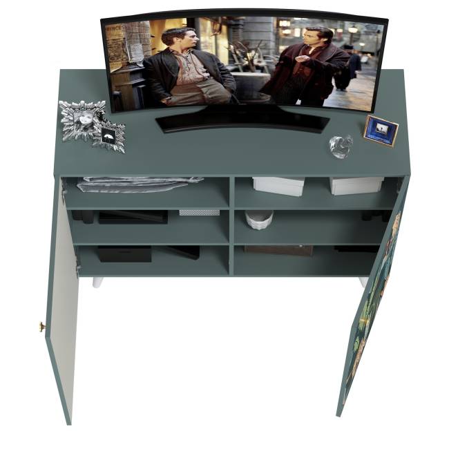 Комод-тумба Либера 16.230.01 цвет пасифай/белый, фасады с рисунком Тропический лес Комод-тумба Либера 16.230.01 цвет пасифай/белый, фасады с рисунком Тропический лес