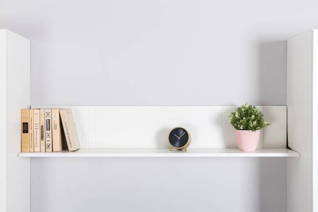 Большая стенка для гостиной Валенсия № 107 цвет белый шагрень