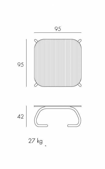 Столик стеклянный кофейный Nardi, Loto Relax