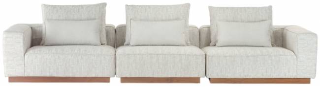 Диван модульный с подушками Don тик, бежевый 3650х1100х620 мм