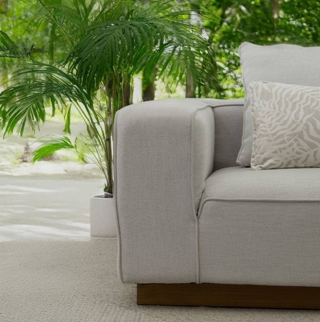 Диван модульный с подушками Don тик, бежевый 3650х1100х620 мм