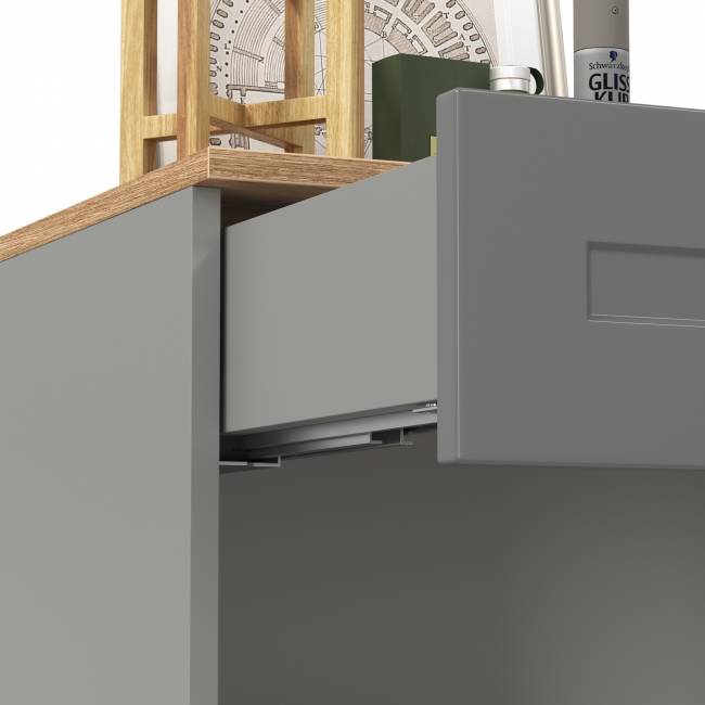 Тумба для обуви Остин 16.121 цвет серый графит/дуб крафт золотой