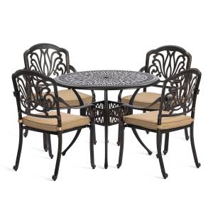 Комплект Secret de Maison Quartet/Квартет (стол+4 стула) алюминиевый сплав, бронзовый бронза/bronze алюминиевый сплав