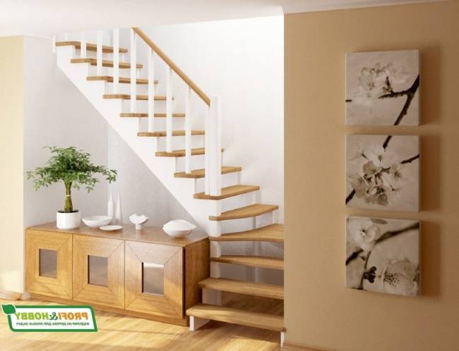 Деревянная лестница К-031м/2 Деревянная лестница К-031м/2