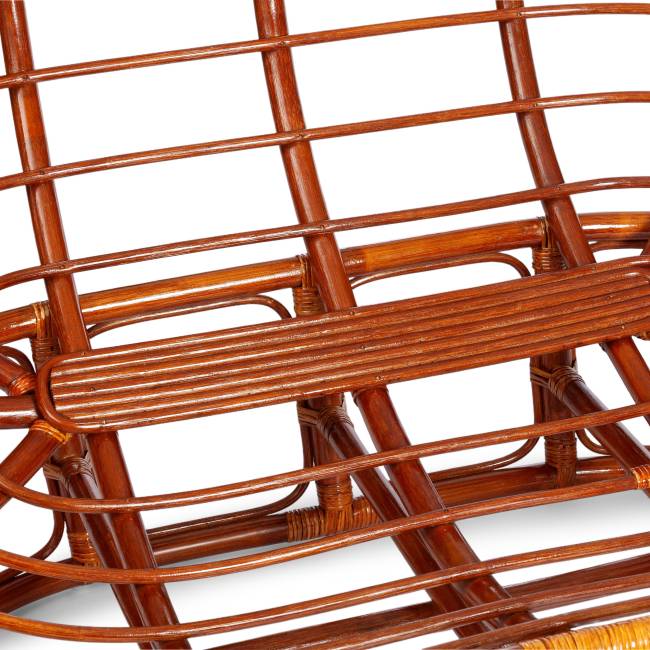 Диван MAMASAN/МАМАСАН 23/02 W /с подушкой/ 169х102х80 см, Cognac (коньяк), матрац 182х119 см, ткань серо-бежевая 3М 16/2 Cognac (коньяк)