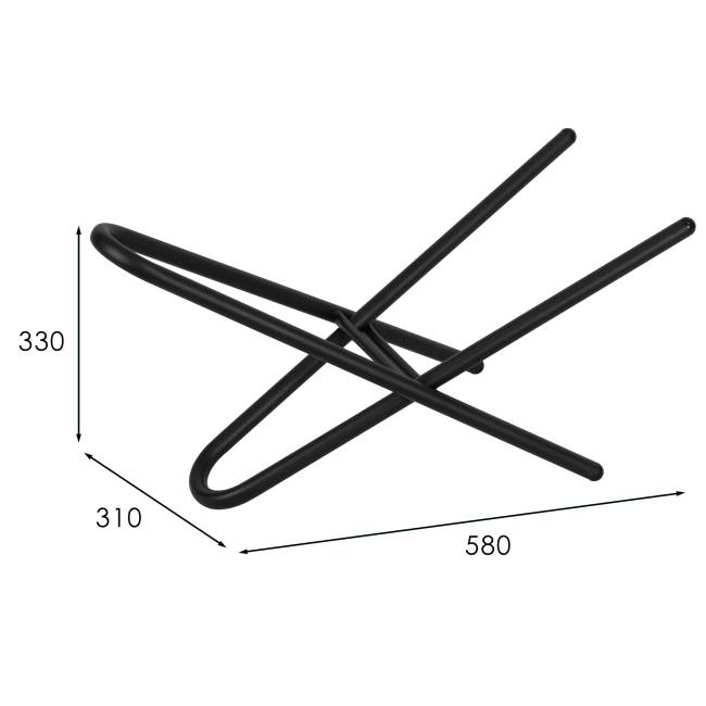 Дровница 2 черный