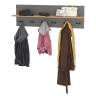 Вешалка с полкой на шесть крючков Октава цвет серый графит/дуб крафт золотой Вешалка с полкой на шесть крючков Октава цвет серый графит/дуб крафт золотой