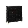 Комод Leset Хайди 9 ящиков Чёрный Чёрный