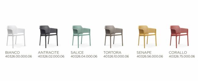 Кресло пластиковое Net антрацит 605х585х800 мм