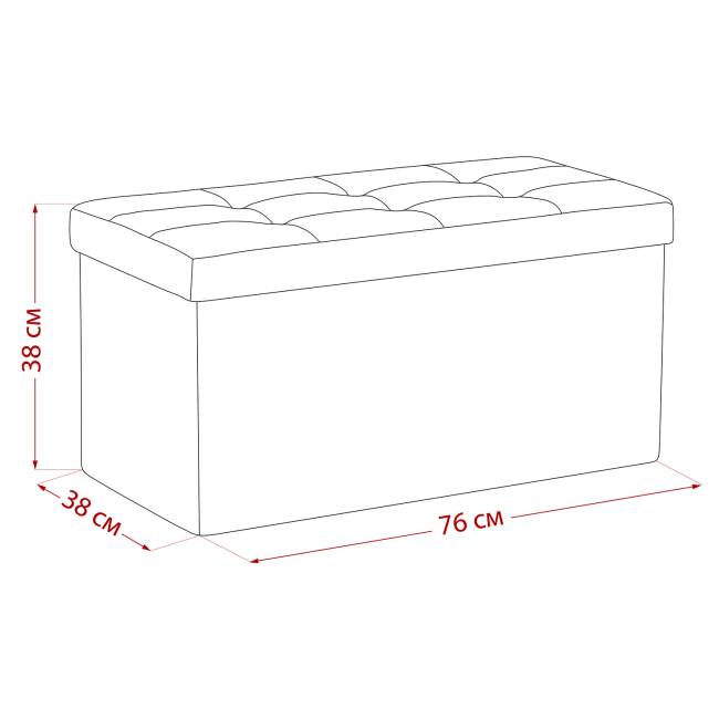 Пуф Leset Леда складной с крышкой Velutto 04