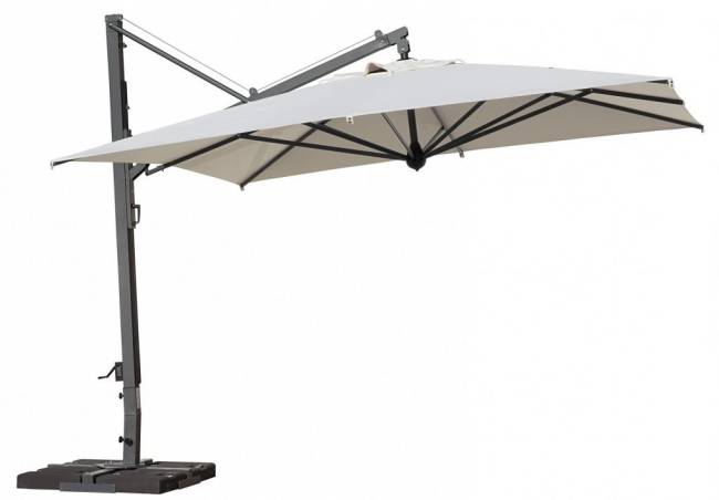 Зонт профессиональный 4х4 м Galileo Maxi Dark антрацит, слоновая кость 4000х4000 мм