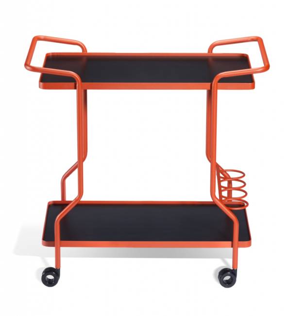 Cтол ламинированный сервировочный Brut кирпичный, черный 885х430х820 мм