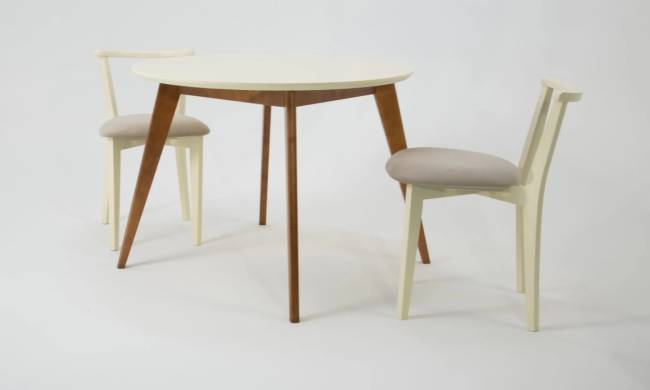 Стол Сканди К 100, Орех/Слоновая кость Стол Сканди К 100, Орех/Слоновая кость