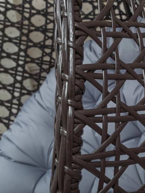 Подвесное кресло из искусственного ротанга "FRESCO-XL", коричневый