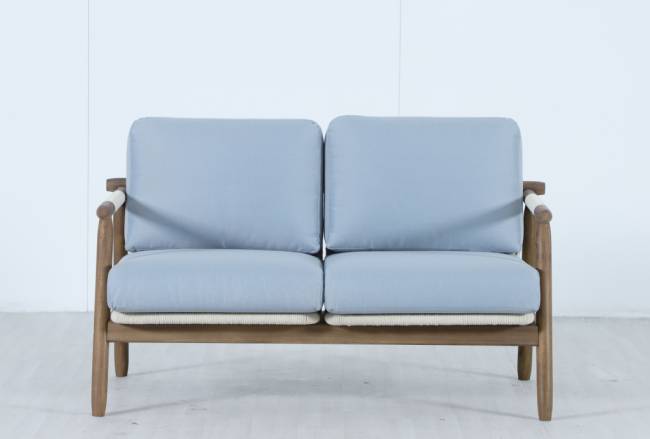 Диван деревянный двухместный Apoyo грецкий орех, голубой 1354х778х758 мм Диван деревянный двухместный Apoyo грецкий орех, голубой 1354х778х758 мм