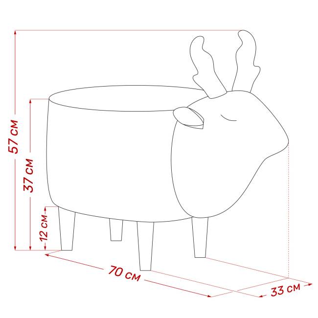 Пуф Leset Оленёнок V18 бежевый, компаньон V23 молочный шоколад Бук Пуф Leset Оленёнок V18 бежевый, компаньон V23 молочный шоколад Бук