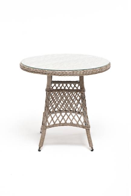 "Эспрессо" плетеный круглый стол, диаметр 80 см, цвет бежевый "Эспрессо" плетеный круглый стол, диаметр 80 см, цвет бежевый