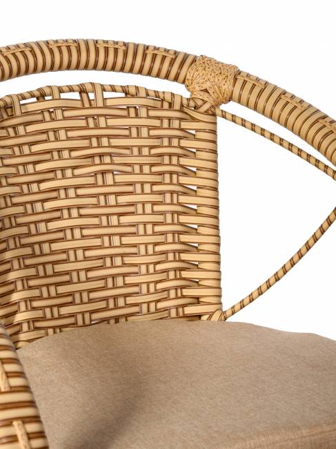 Кресло Bali (Бали) из искусственного ротанга, слоновая кость