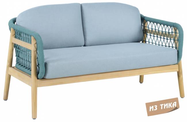 Диван деревянный двухместный Cambria натуральный, мальмо 1391х715х722 мм Диван деревянный двухместный Cambria натуральный, мальмо 1391х715х722 мм