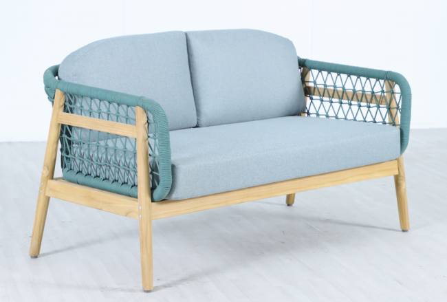 Диван деревянный двухместный Cambria натуральный, мальмо 1391х715х722 мм Диван деревянный двухместный Cambria натуральный, мальмо 1391х715х722 мм