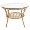 Стол Java (Ява) из искусственного ротанга, слоновая кость