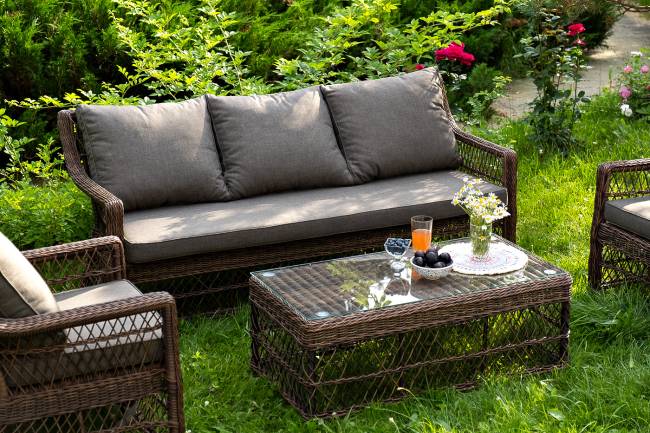 "Гранд Латте" лаунж-зона из искусственного ротанга, цвет коричневый "Гранд Латте" лаунж-зона из искусственного ротанга, цвет коричневый