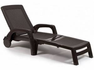 Шезлонг B:rattan MIAMI складной, коричневый (дисконт) Шезлонг B:rattan MIAMI складной, коричневый (дисконт)