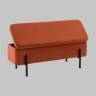 Банкетка Болейн с ящиком велюр терракотовый черные ножки