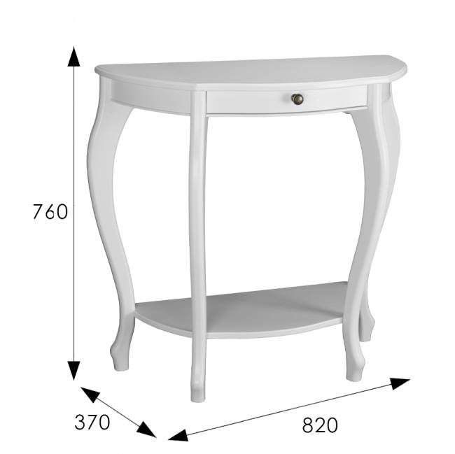 Консоль Элегант молочный дуб Л Консоль Элегант молочный дуб Л