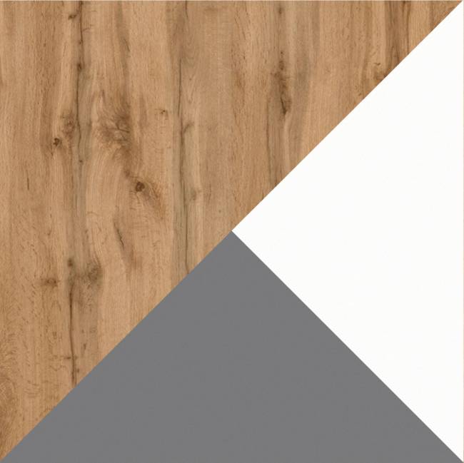 Две тумбы под ТВ Вайс цвет дуб золотой/тёмно-серый/МДФ милк софт