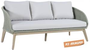 Диван деревянный трехместный Madrague светлый тик, бежевый 1860х803х774 мм