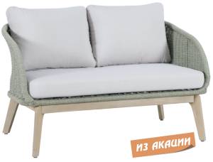 Диван деревянный двухместный Madrague светлый тик, бежевый 1270х803х774 мм