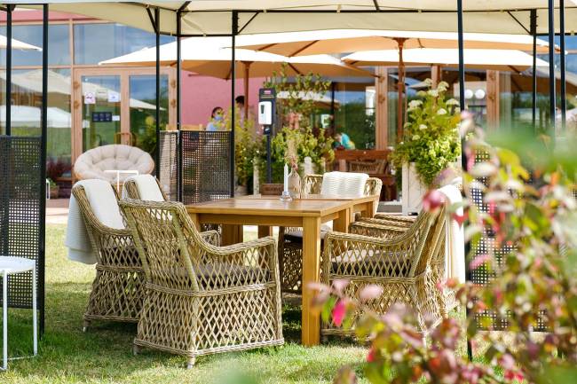 "Латте" плетеное кресло из искусственного ротанга, цвет соломенный