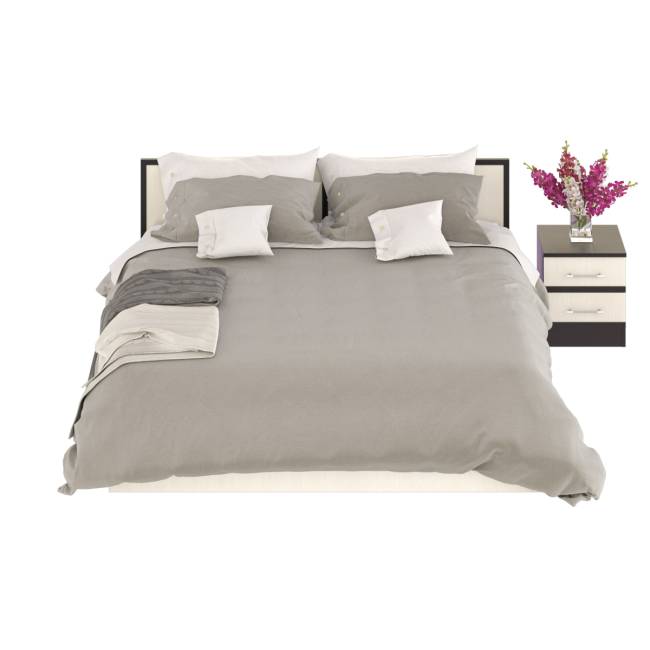 Кровать с ящиками 1800 с тумбой Сакура цвет венге/дуб лоредо