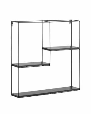 Полка Square черная черный мрамор Полка Square черная черный мрамор