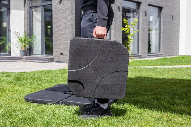 Зонт SKY BLACK квадратный в комплекте с утяжелителями