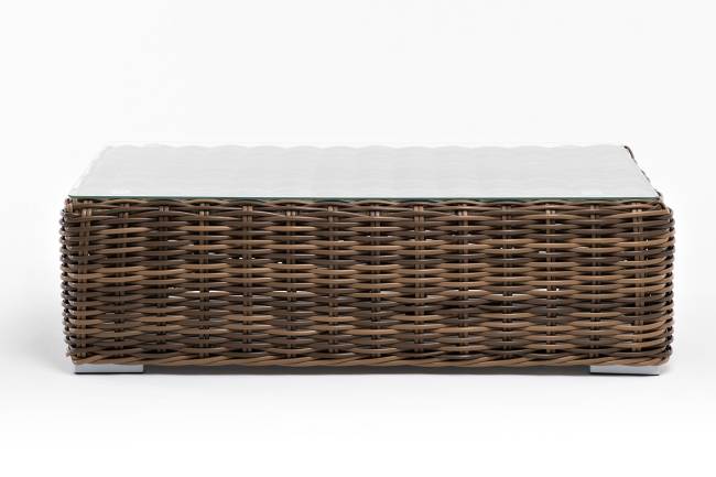 "Палермо" журнальный столик из искусственного ротанга, цвет соломенный