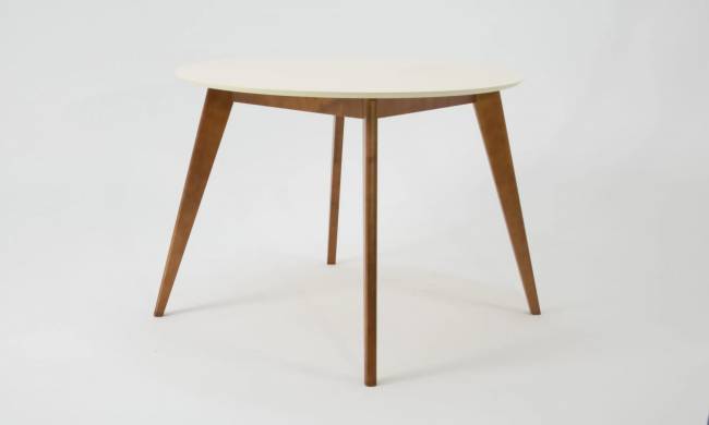 Стол Сканди К 90, Орех/Слоновая кость