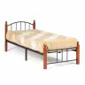 Кровать AT-915 дерево гевея/металл, 90*200 см (Single bed), красный дуб/черный дуб темный