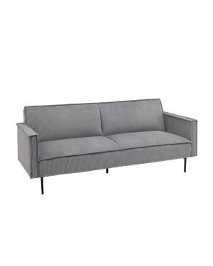 Диван прямой Кассель велюр рельефный светло-серый