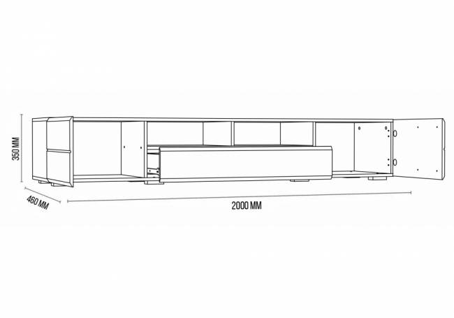 ТВ-тумба Иоги 2.0 венге / белый глянец