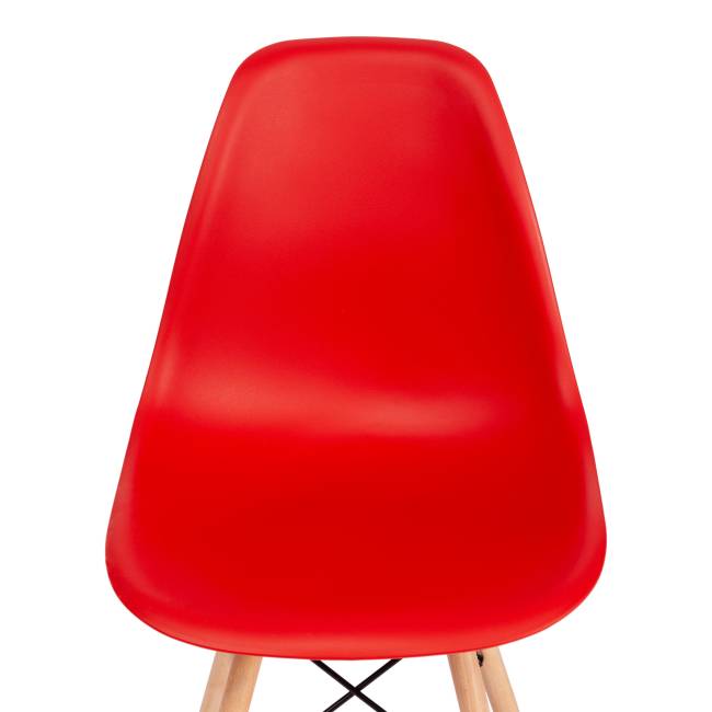 Стул CINDY (EAMES) (mod. 001) / 1 шт. в упаковке дерево бук/металл/сиденье пластик, 51x46x82.5см, красный/red красный/red дерево бук/металл/сиденье пластик