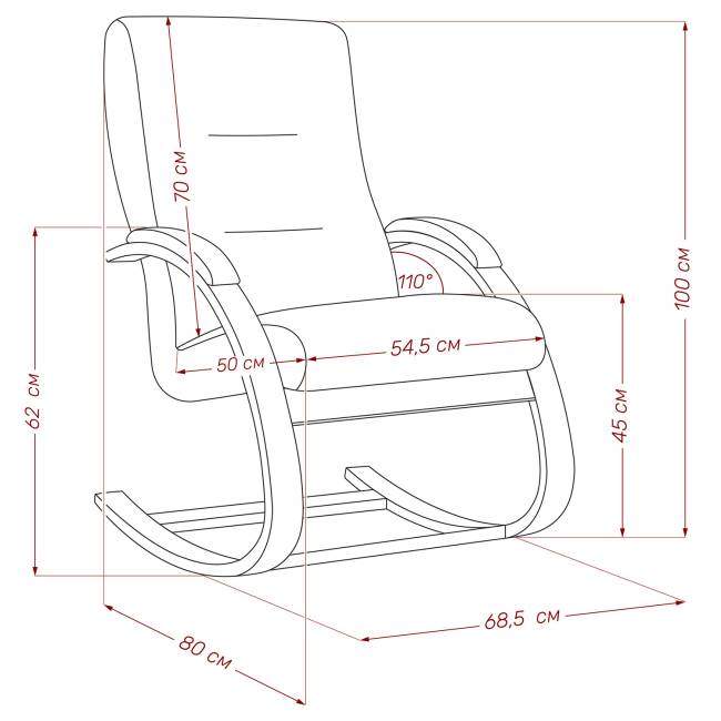 Кресло-качалка Leset Милано Слоновая кость Malmo 90