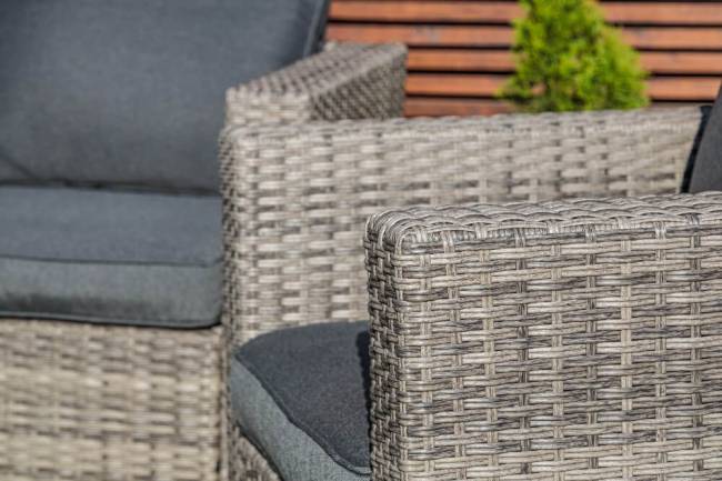 Лаунж-зона KARL с трёхместным диваном (серая) Лаунж-зона KARL с трёхместным диваном (серая)