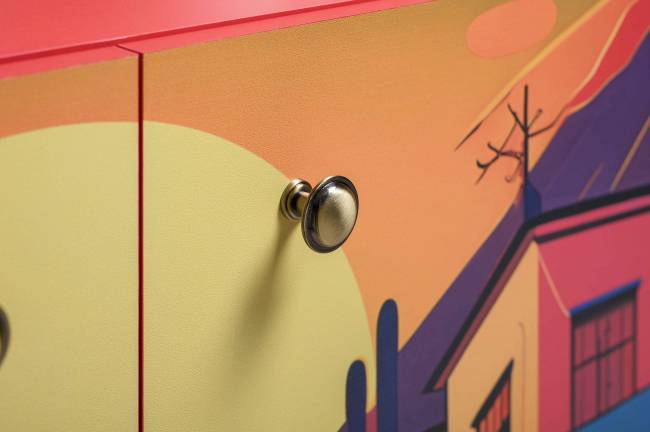 Два комода-тумбы Кармин цвет красный/белый Два комода-тумбы Кармин цвет красный/белый